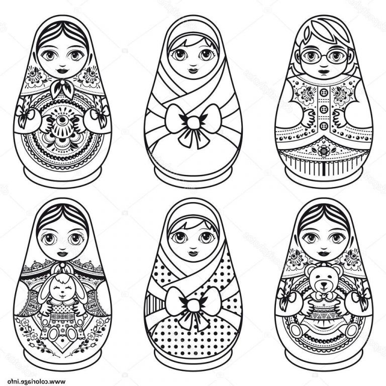 Poupee Russe Dessin Impressionnant Photographie Coloriage Matryoshka Matryoshka Folk Nesting Doll Poupee