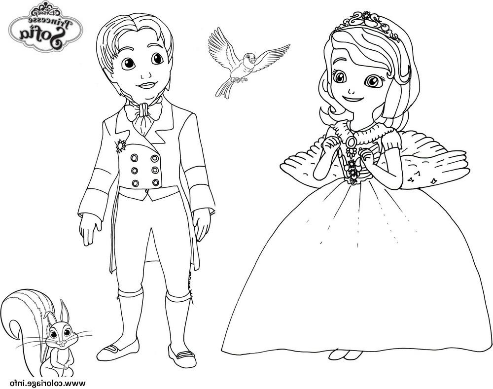 princesse sofia et prince james coloriage