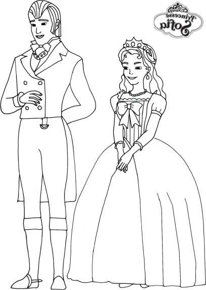 coloriage princesse sofia et prince
