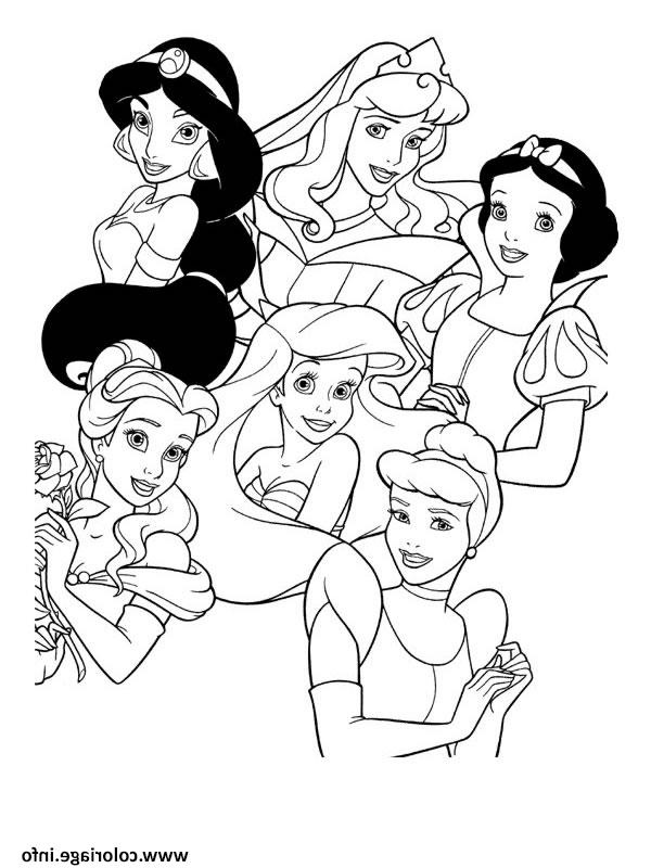 toutes les princesses disney coloriage