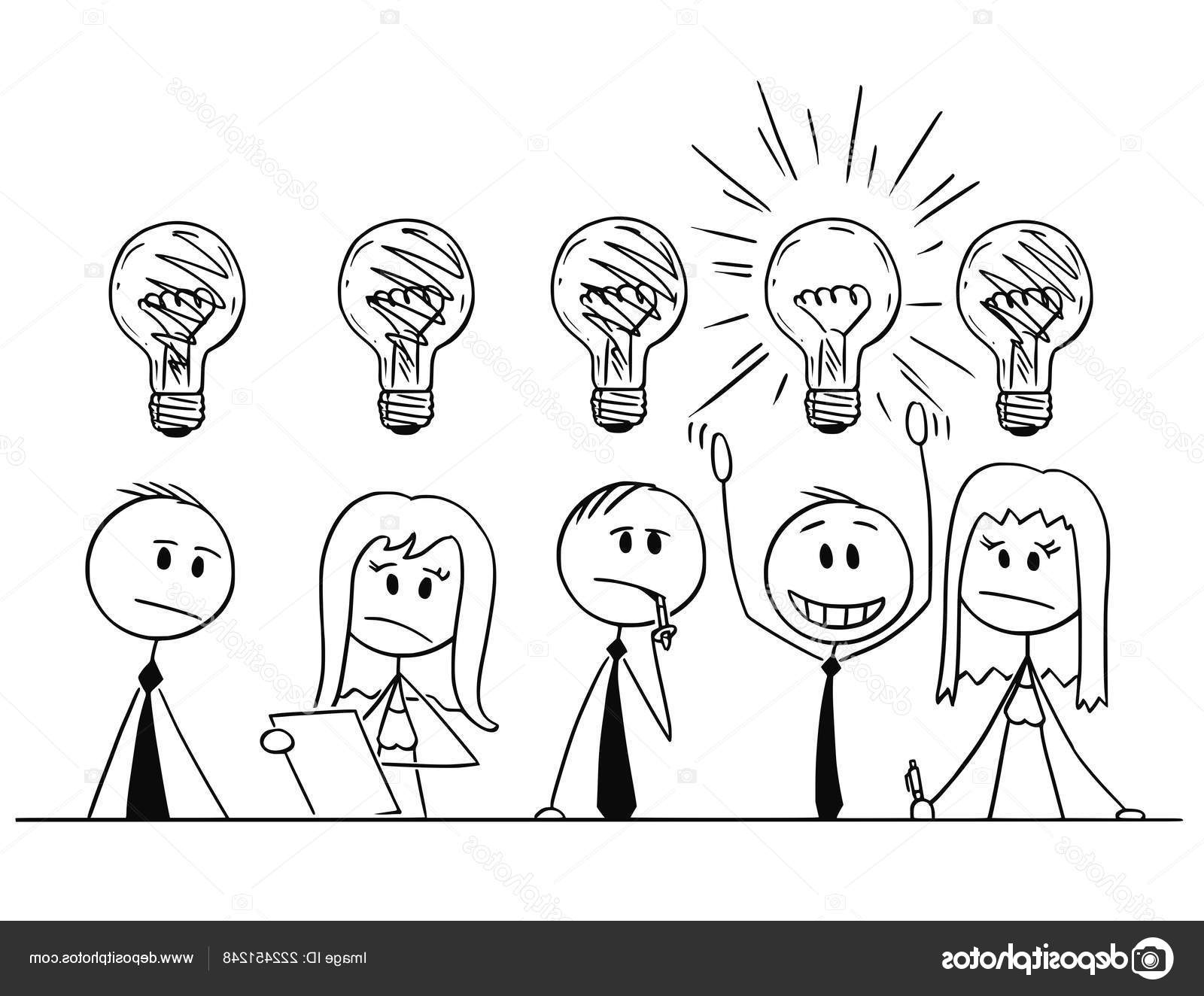 stock illustration cartoon of group of business