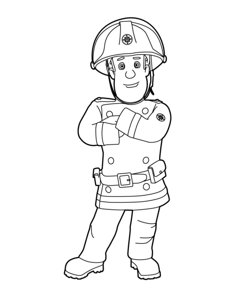 coloriage sam le pompier