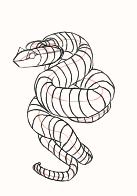 serpent dessin facile