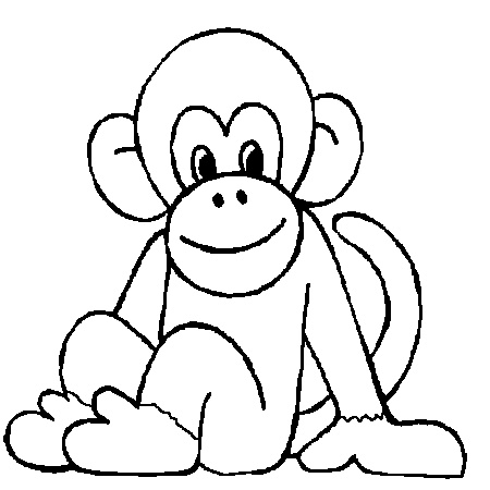 dessin simple singe
