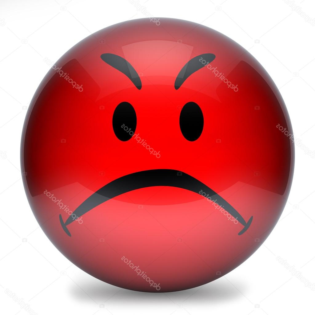 stock photo smiley red angry 3d