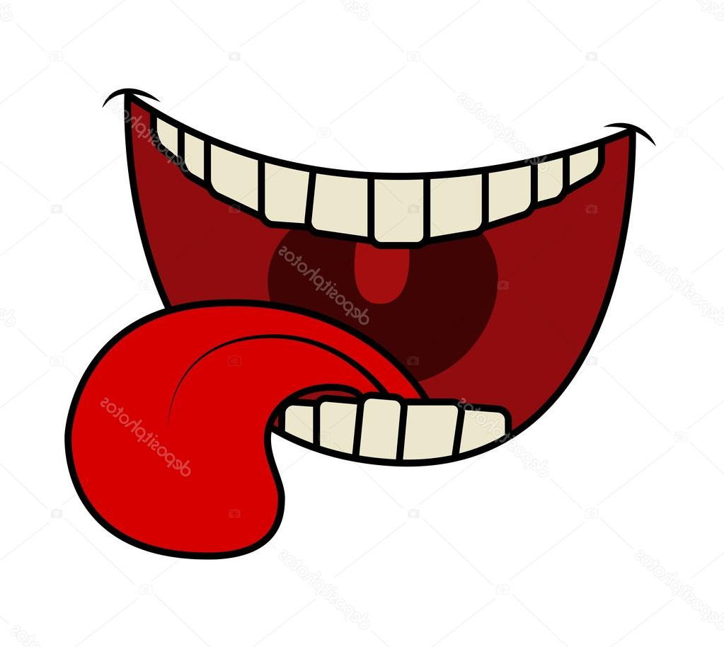 stock illustration cartoon smile mouth lips with