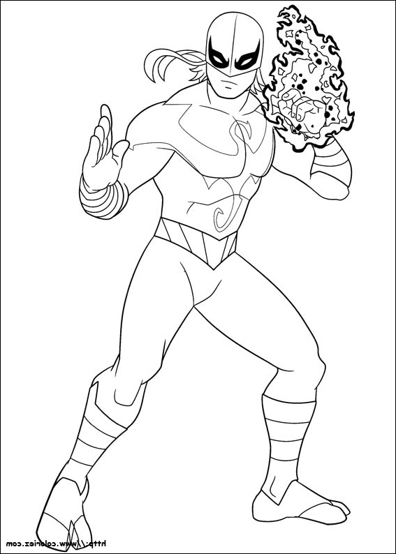 iron fist ultimate spider man coloring pages sketch templates