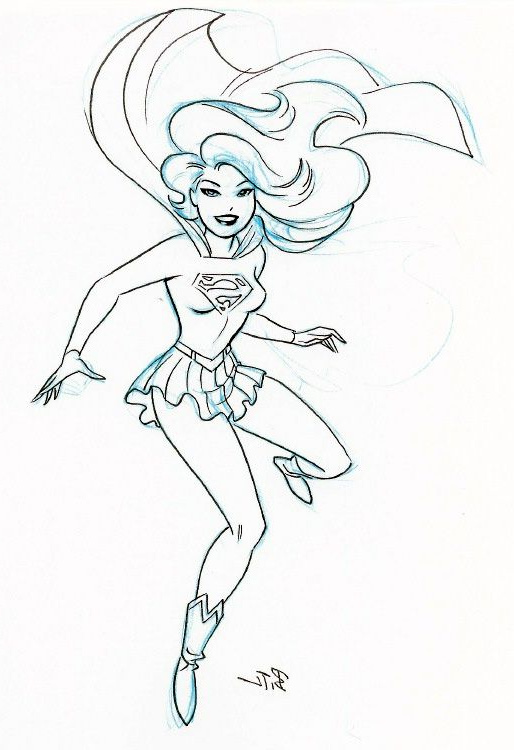 Drawn super girl Drawing Superman