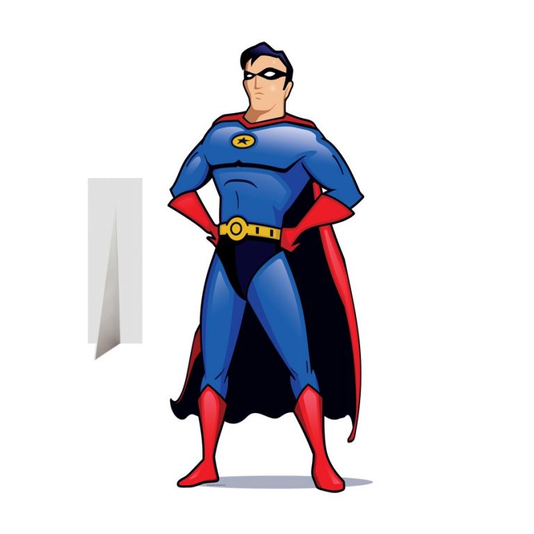 Superhero Dessin Beau Image Silhouette Super Héro Dessin Animé Taille Réelle