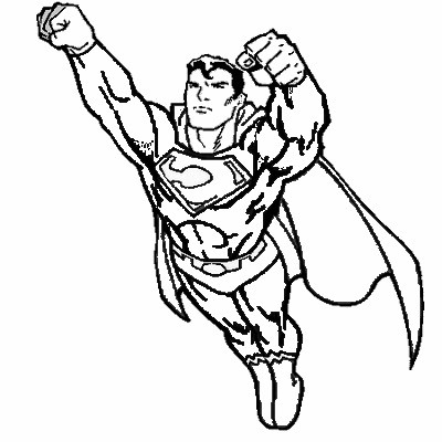 dessin de superman a colorier