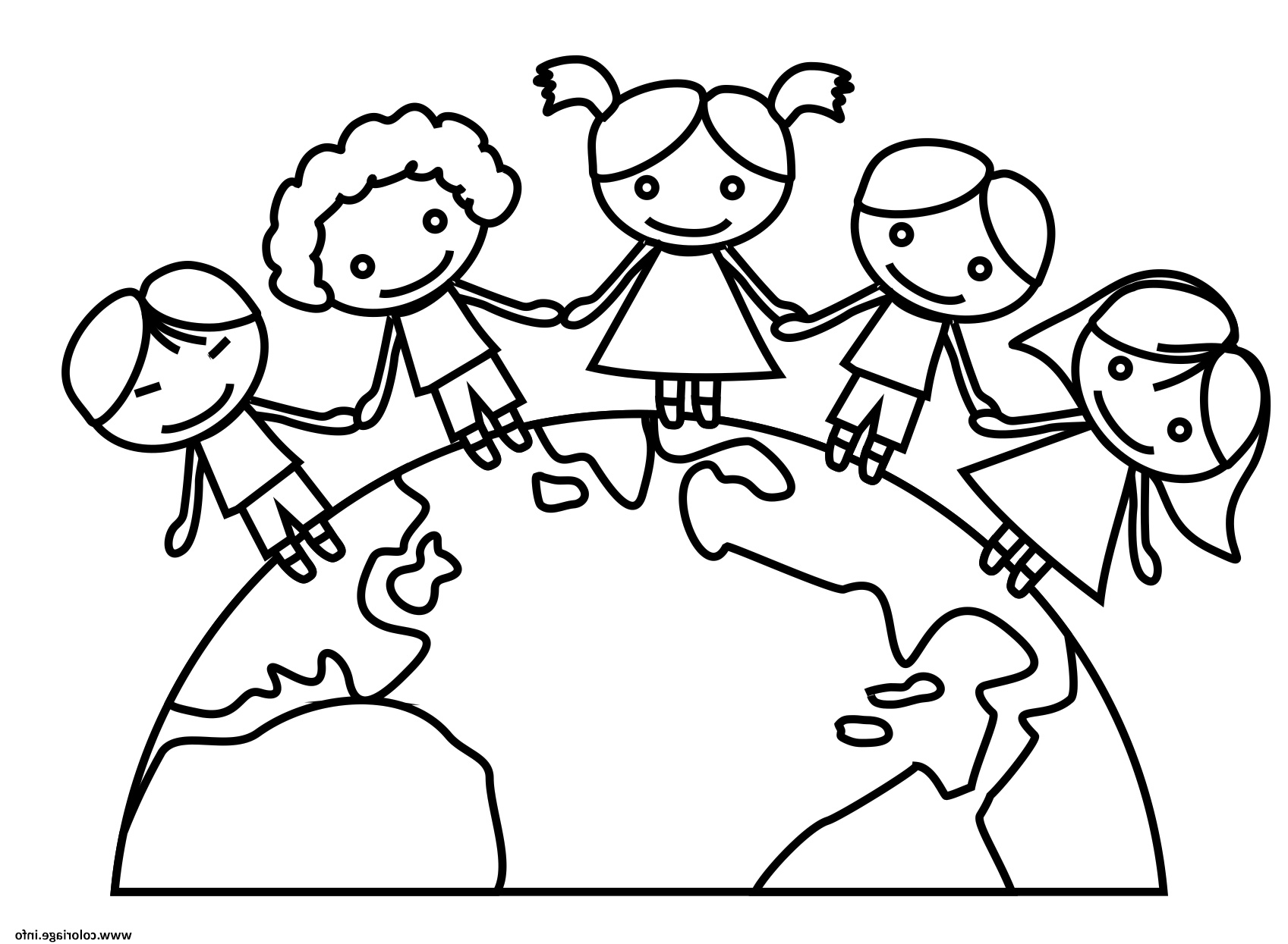 jour de la terre maternelle ecole enfants coloriage dessin