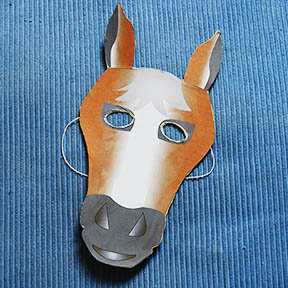 masque de cheval papier carton