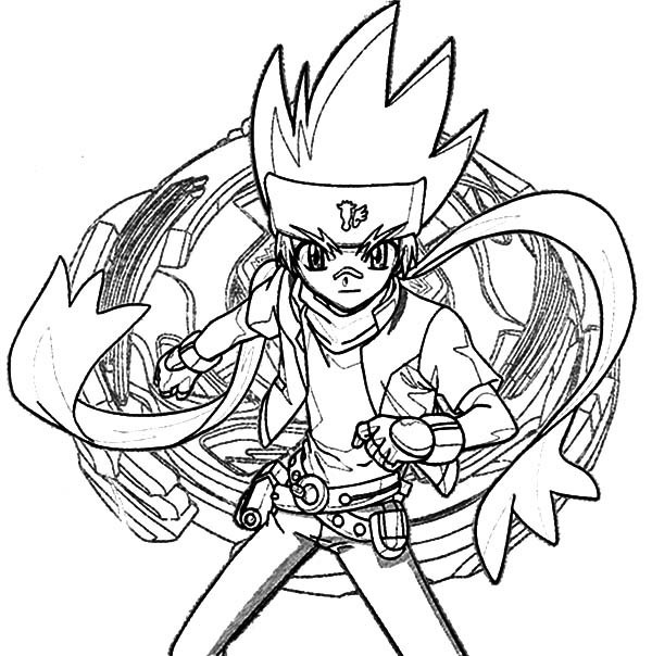 toupie beyblade coloriage