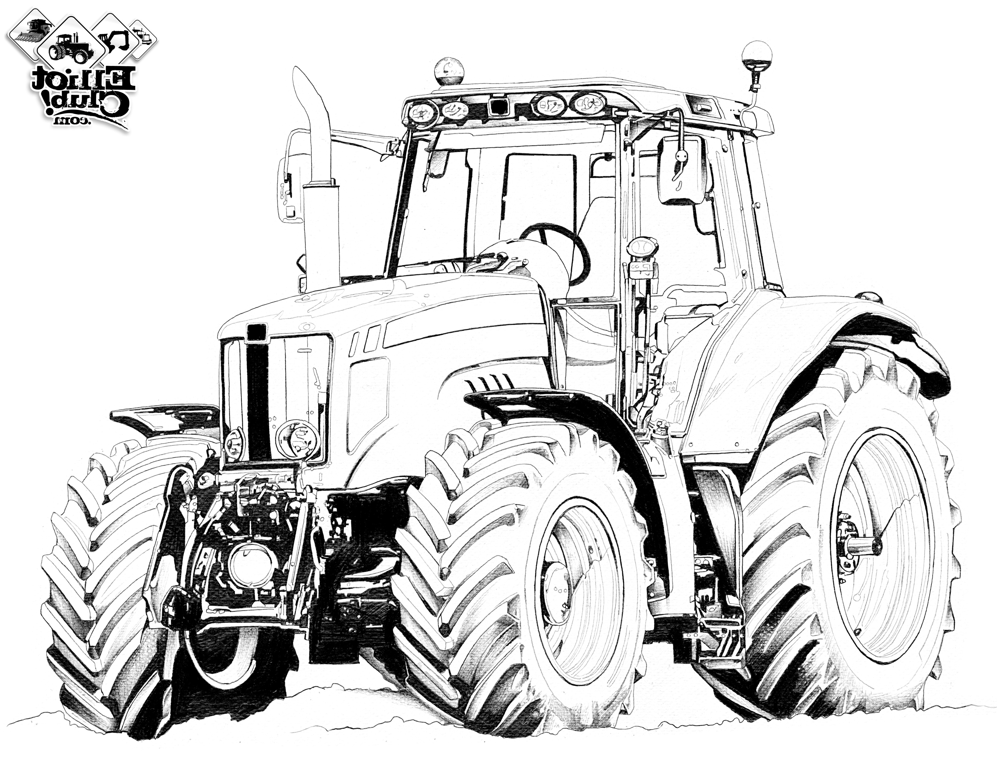tracteur a colorier massey ferguson