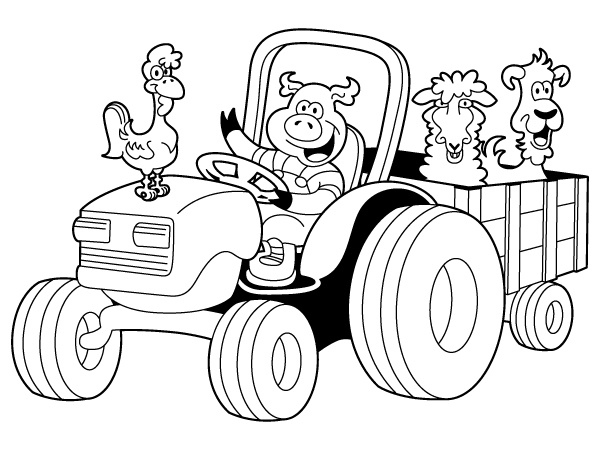 joli dessin a colorier tracteur tom