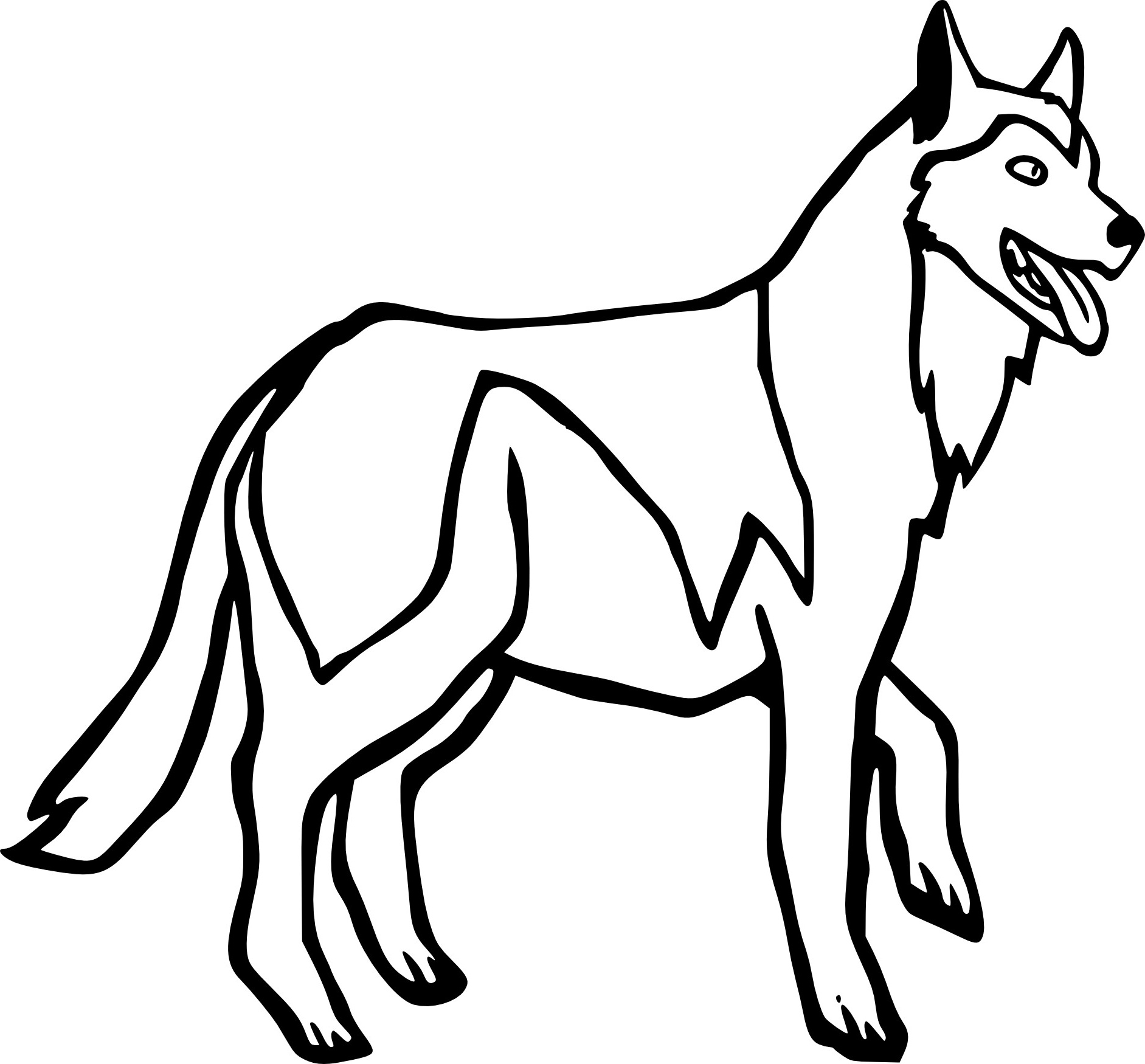 dessin chien de traineau