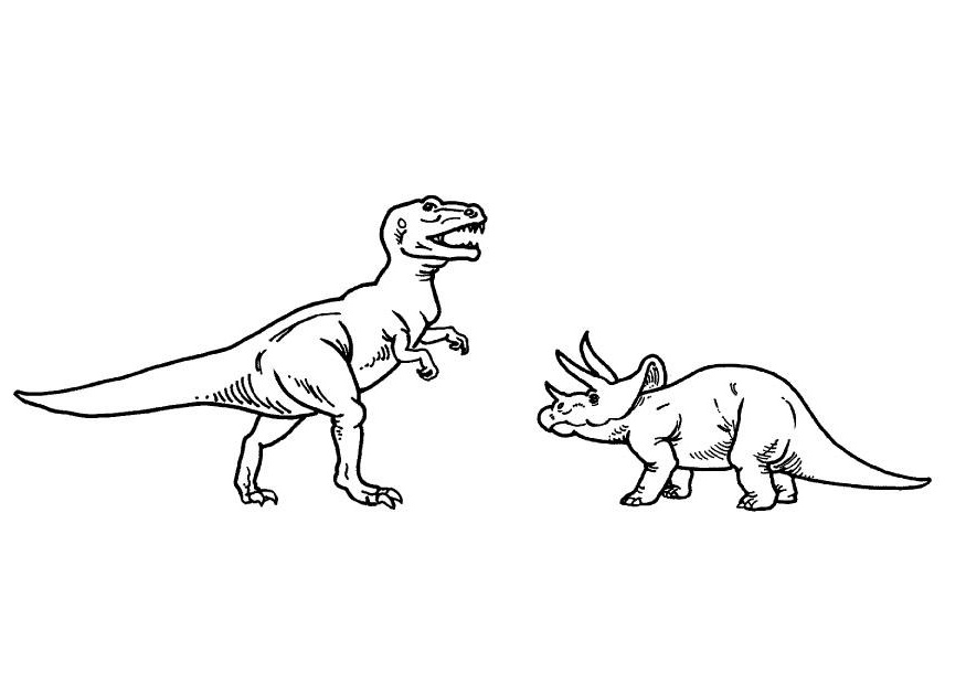 coloriage triceratops et trex i9100
