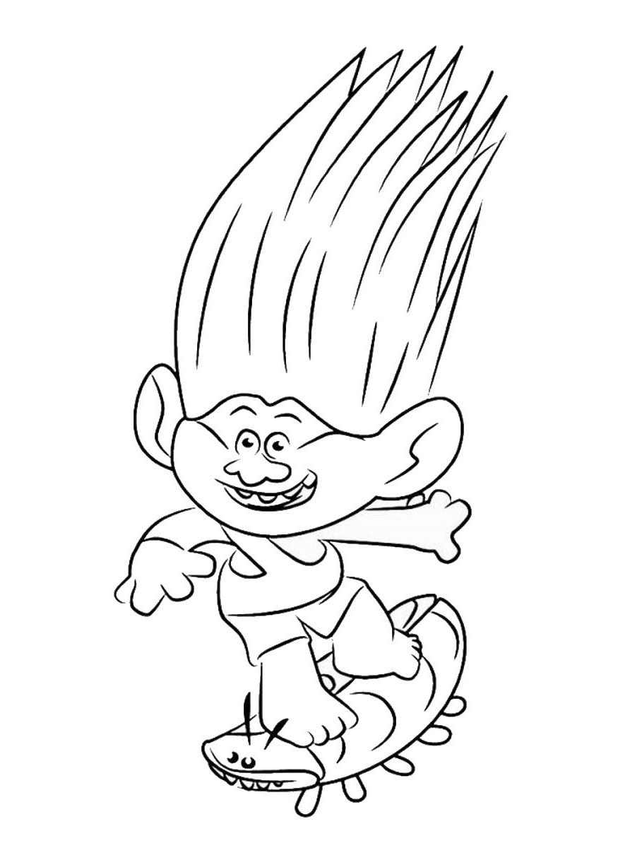 trolls movie coloring pages