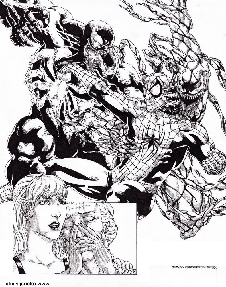 spiderman vs venom carnage by jesterretsej coloriage dessin