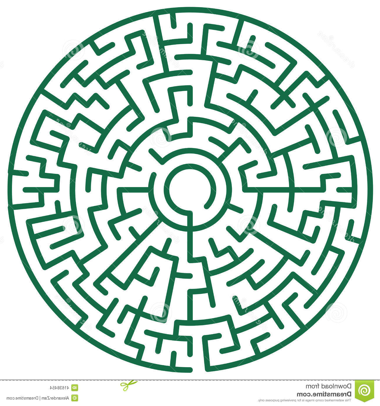 illustration stock labyrinthe rond image