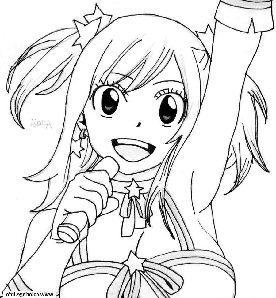 lucy heartfilia fairy tail coloring page sketch templates