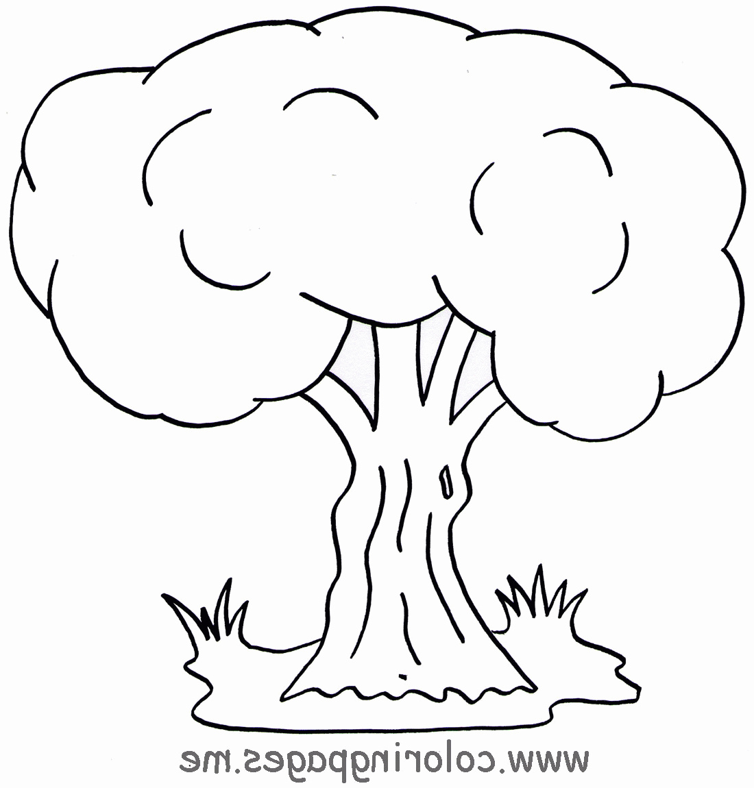 coloring page children with tree