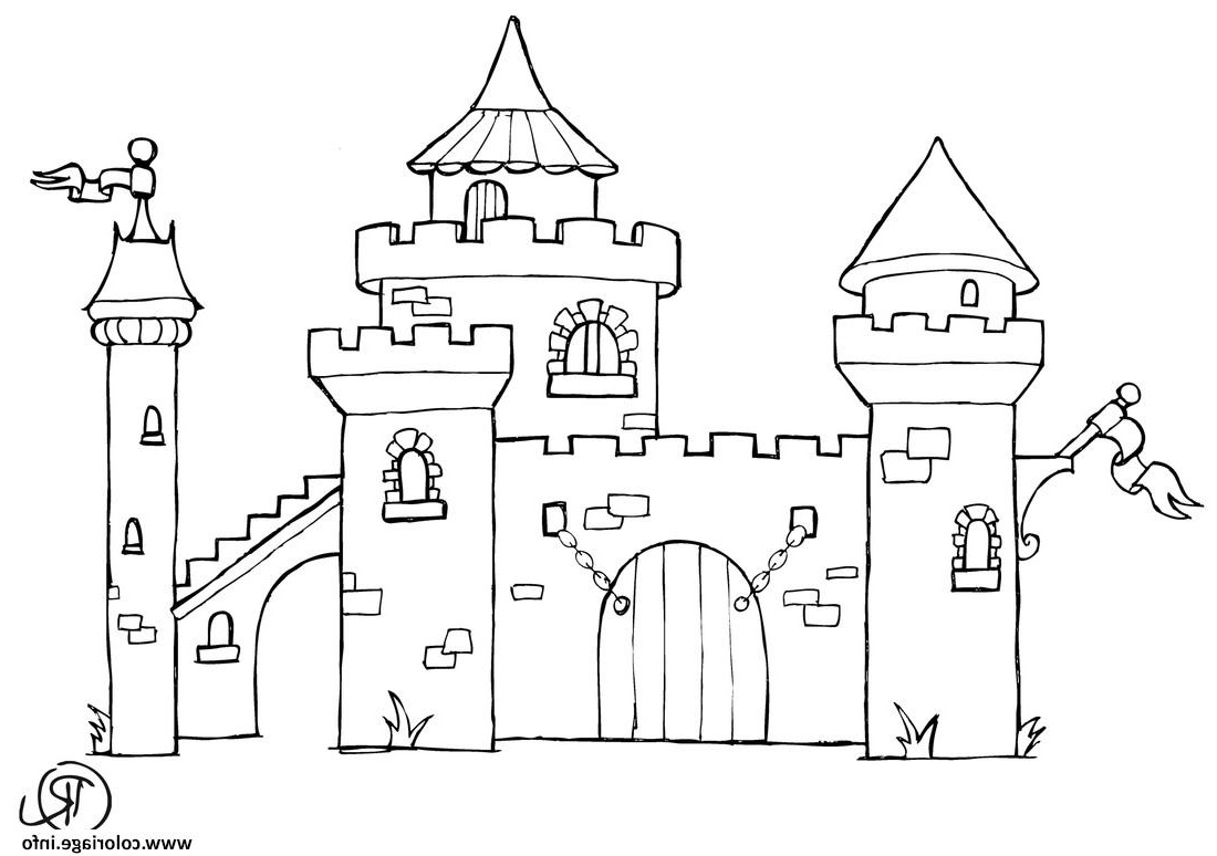 chateau coloriage dessin