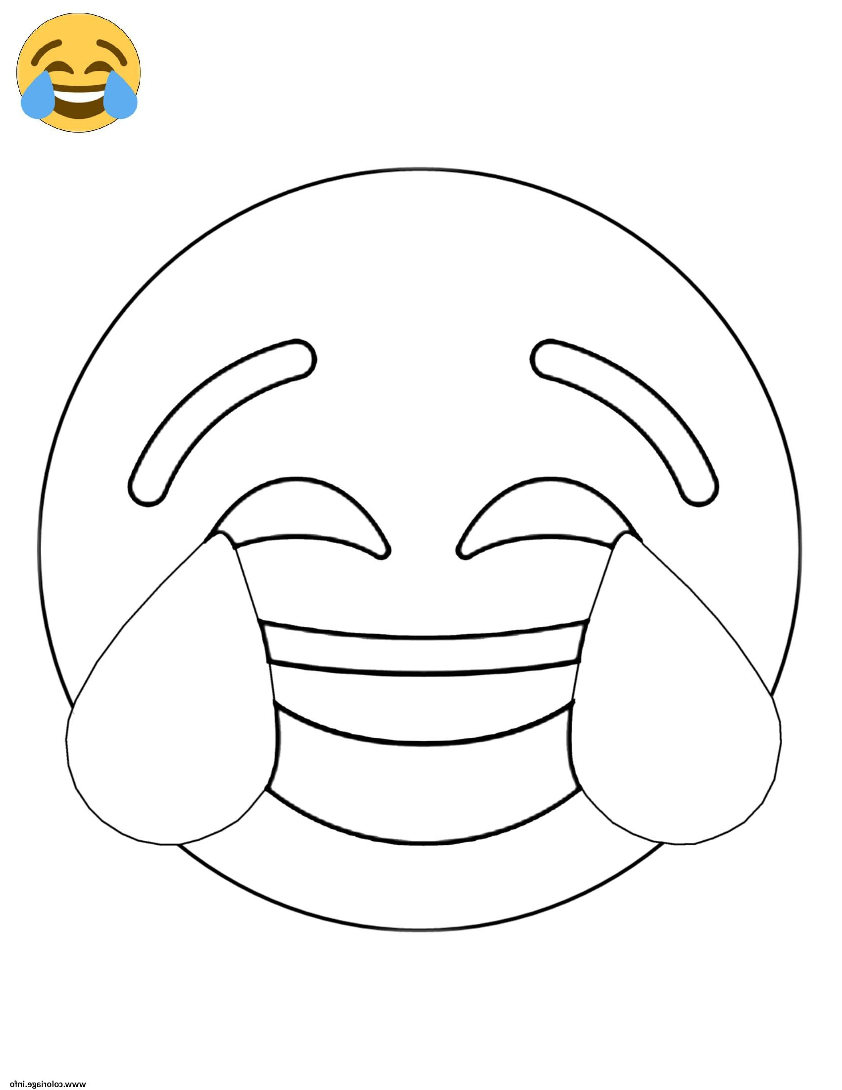 crying laughing emoji coloriage dessin