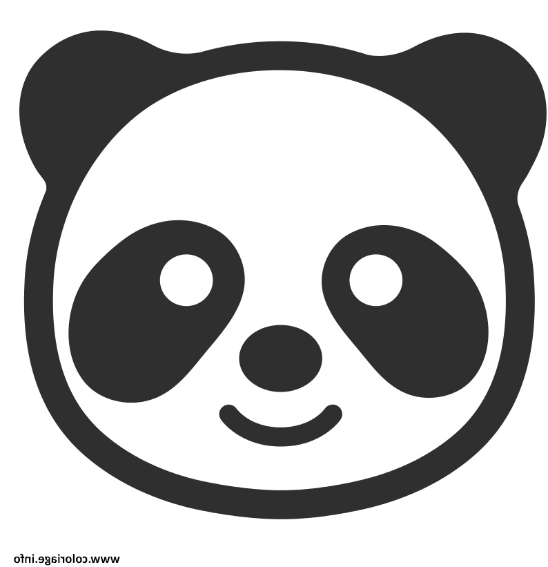 panda emoji coloriage