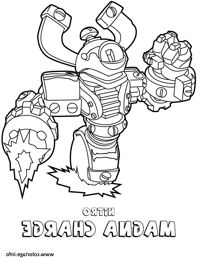 skylanders swap force tech first edition nitro magna charge coloriage