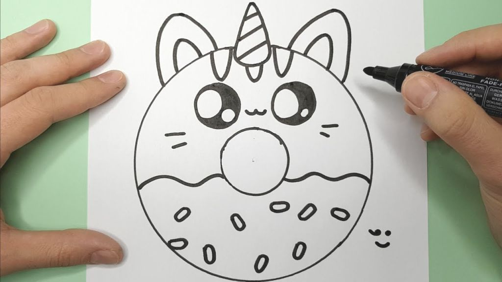 dessin a imprimer licorne kawaii luxe galerie ment dessiner et colorier un donut chat licorne kawaii