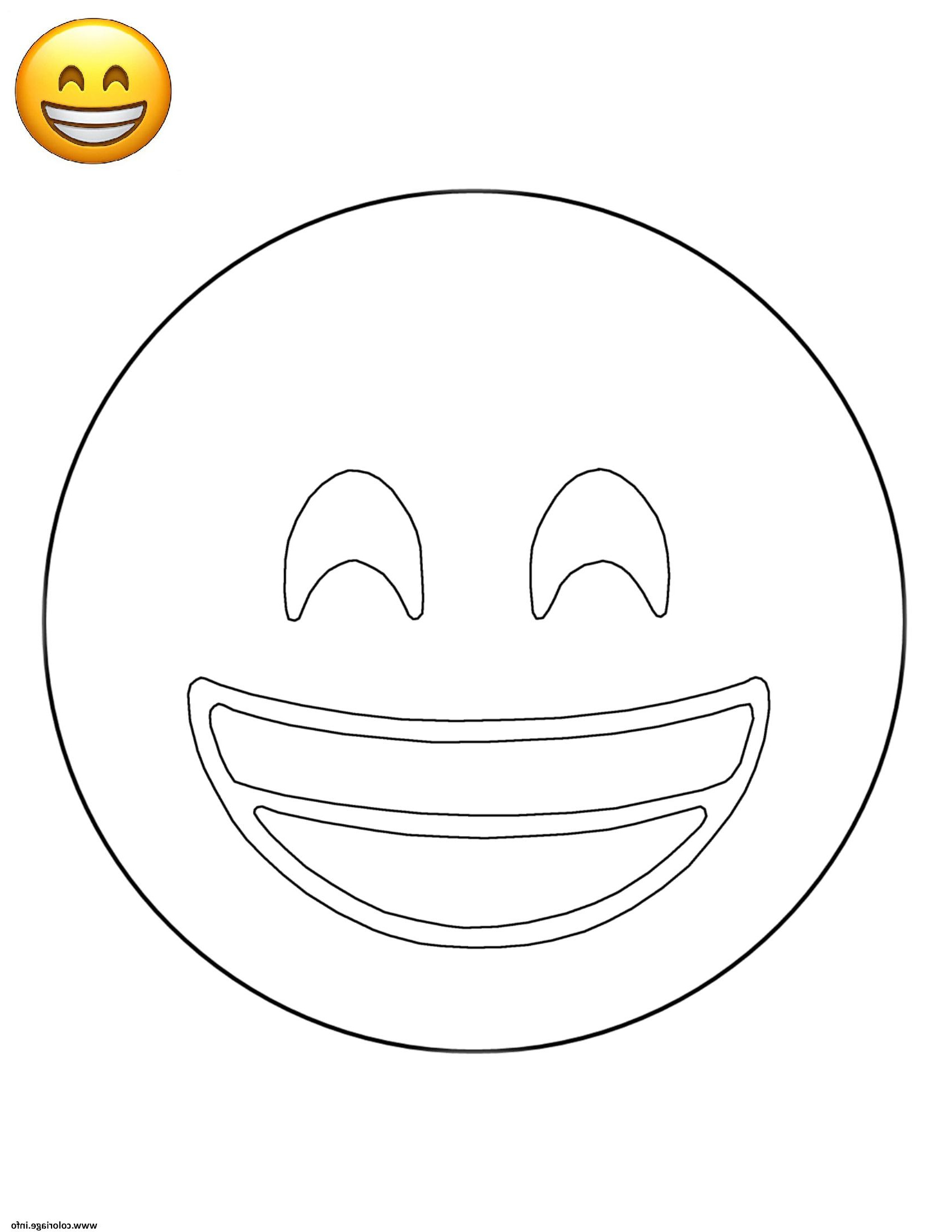 emoji grinning smile smiley coloriage dessin
