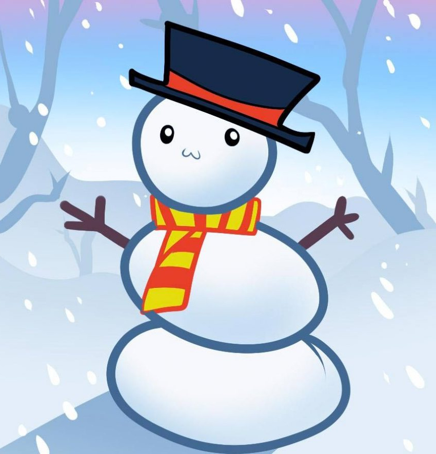 dessin de bonhomme de neige facile 636