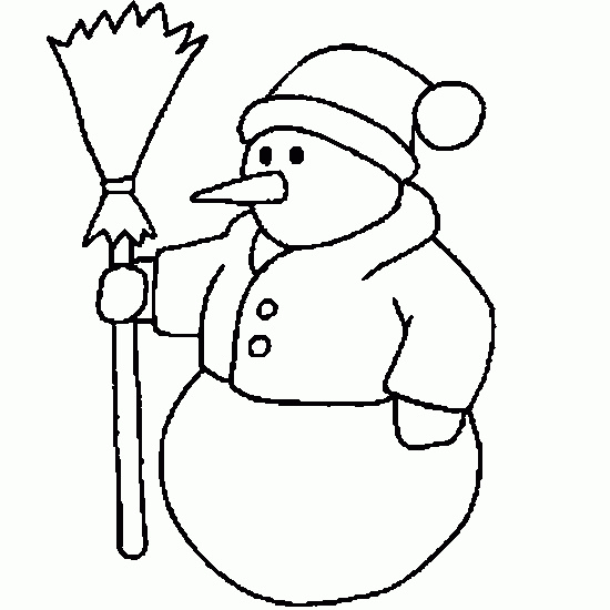 dessin a colorier bonhomme de neige facile