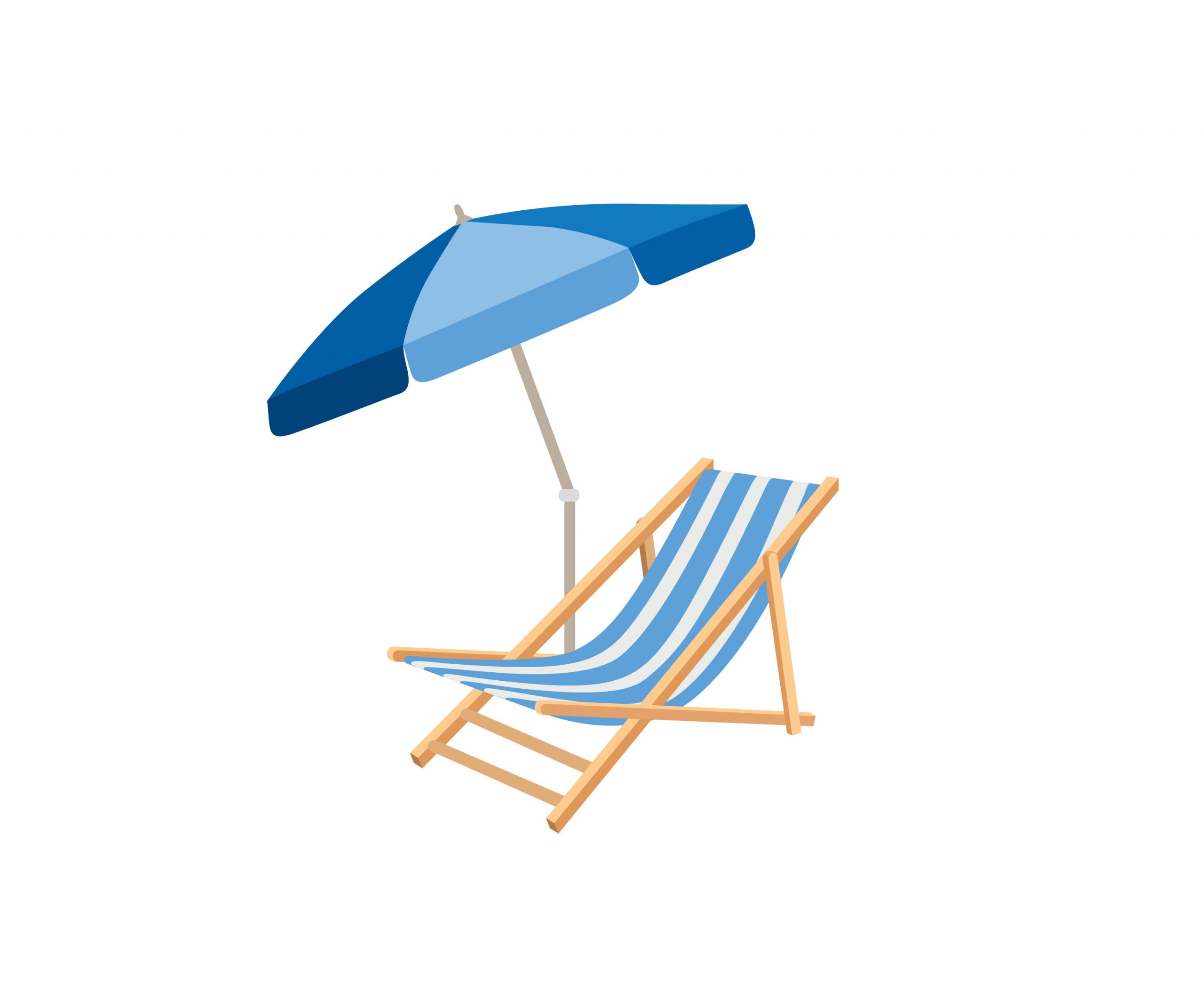 chaise longue parasol deck chair summer beach resort symbol of holidays