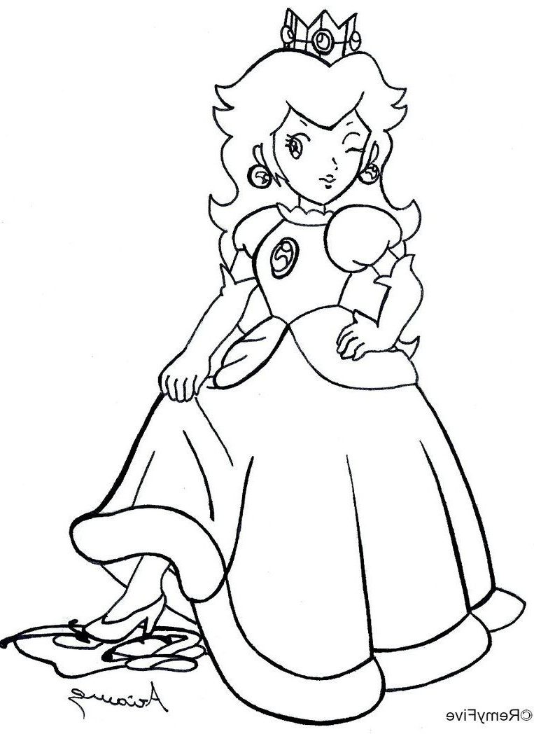mario luigi peach daisy bowser toad picture coloring page
