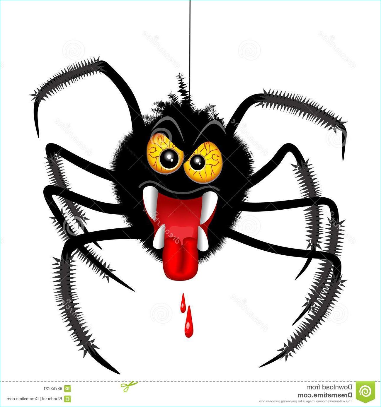 illustration stock personnage de dessin animé fantasmagorique d araignée de halloween image