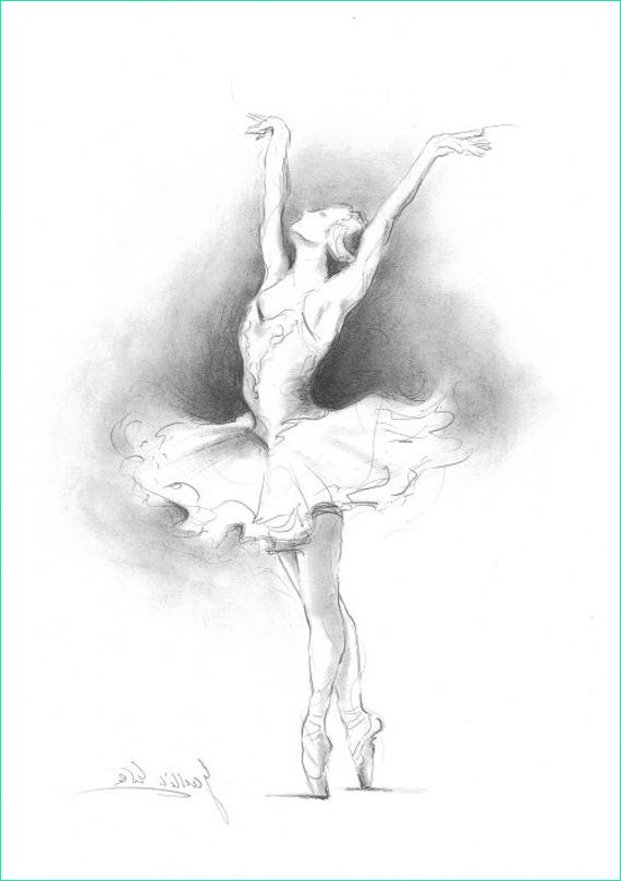 ballerina print ballerina sketch print