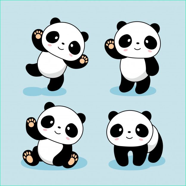 animaux dessin anime mignon bebe panda