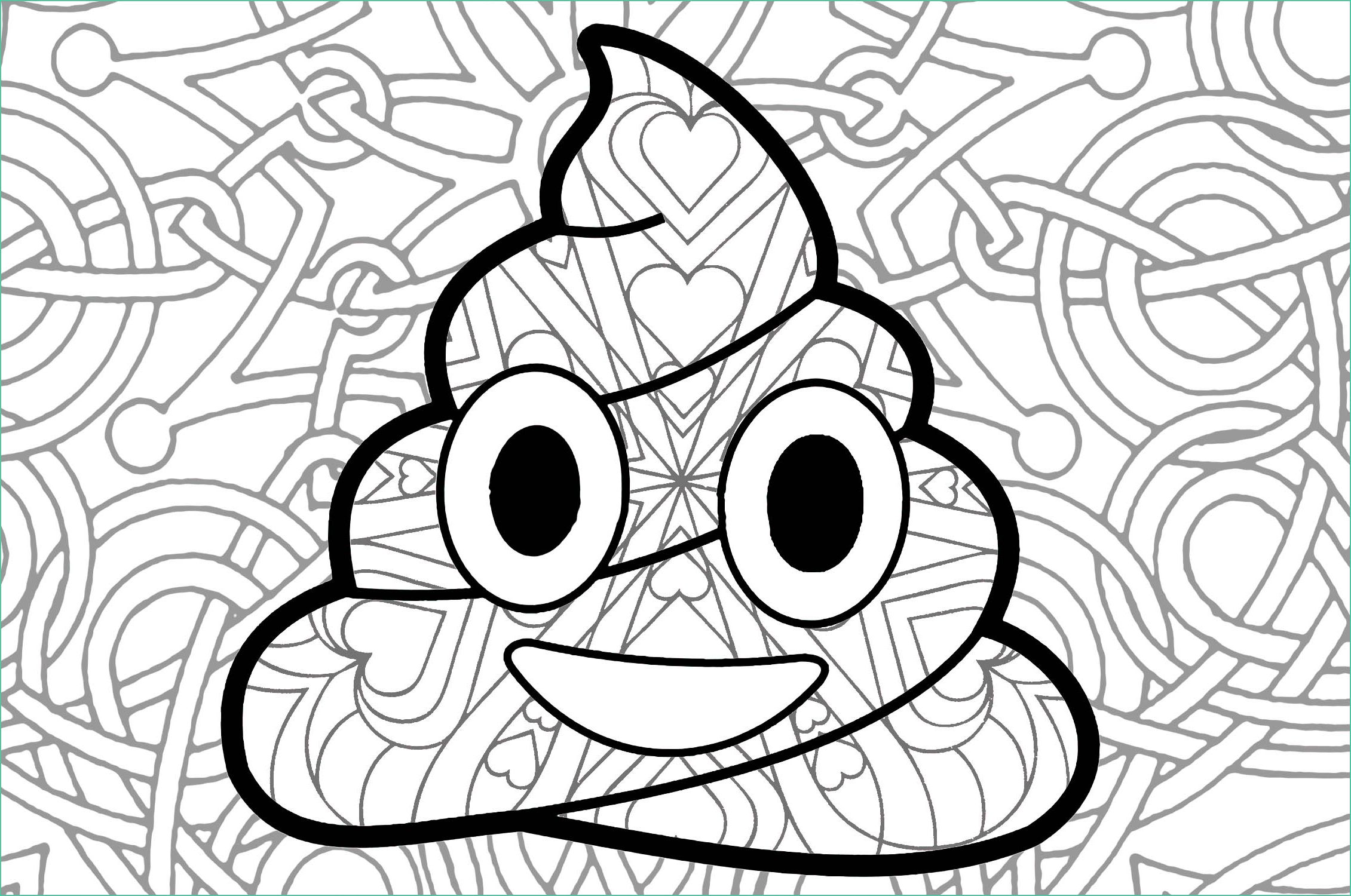 dessin emoji crotte imprimer