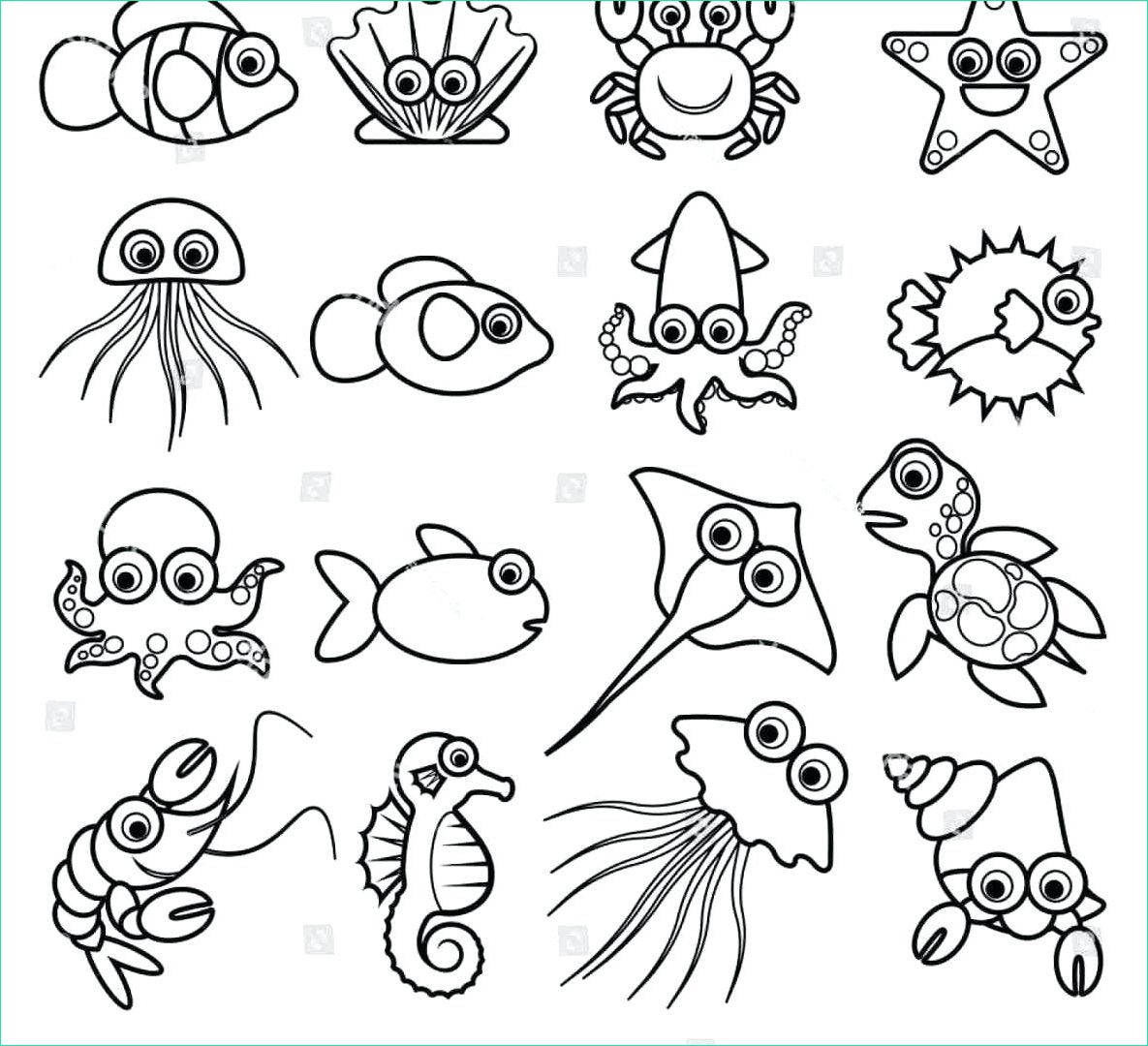 aquarium drawing for kids