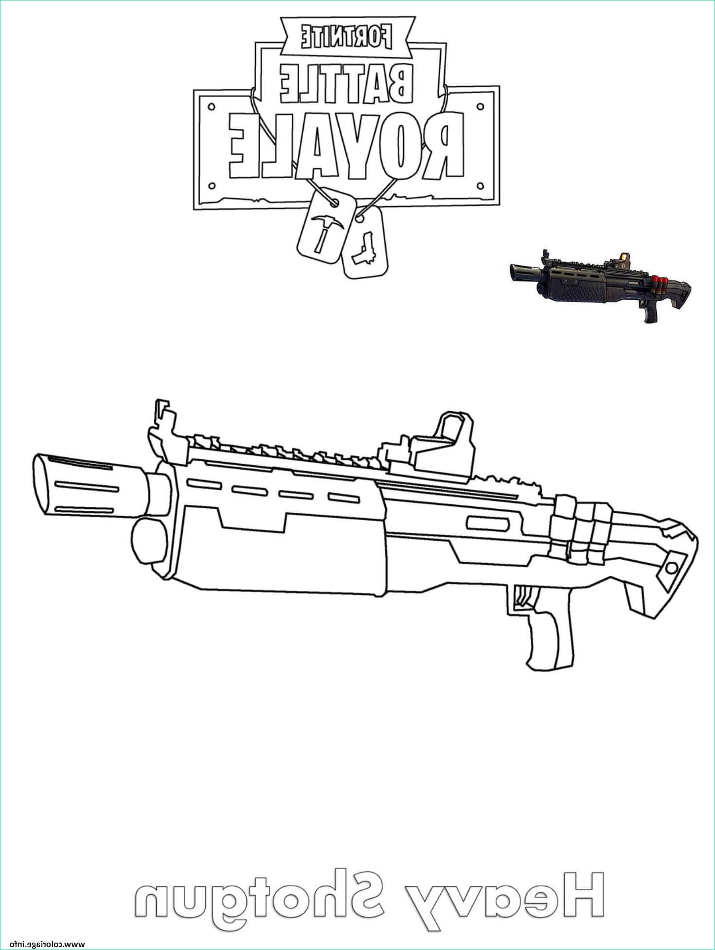 heavy shotgun fortnite coloriage dessin
