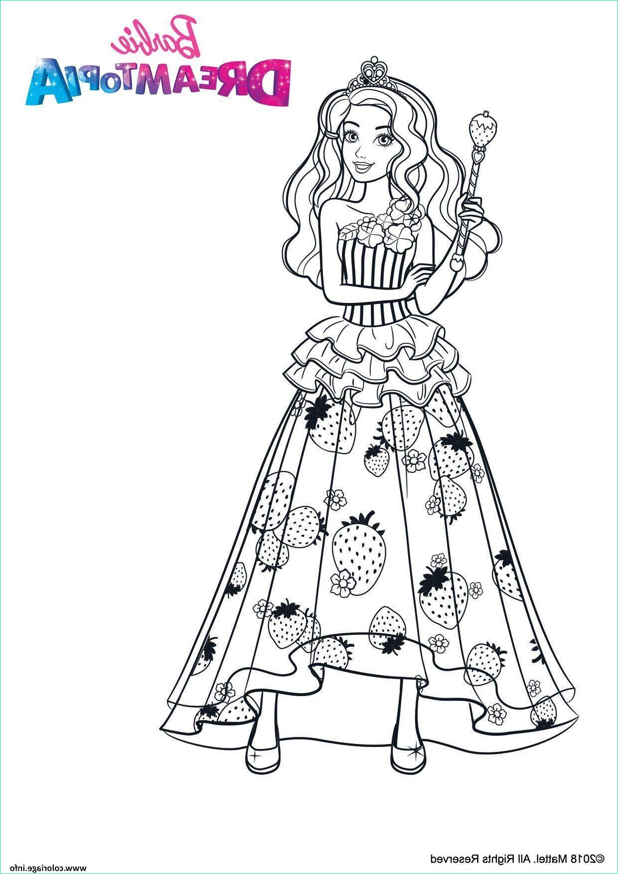 barbie princesse bonbons coloriage dessin