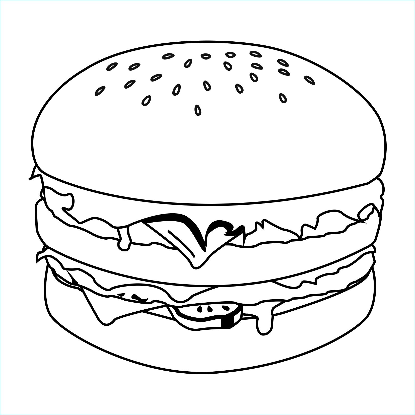 coloriage hamburger