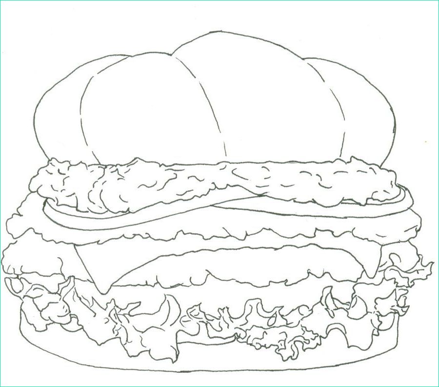 hamburger coloring pages