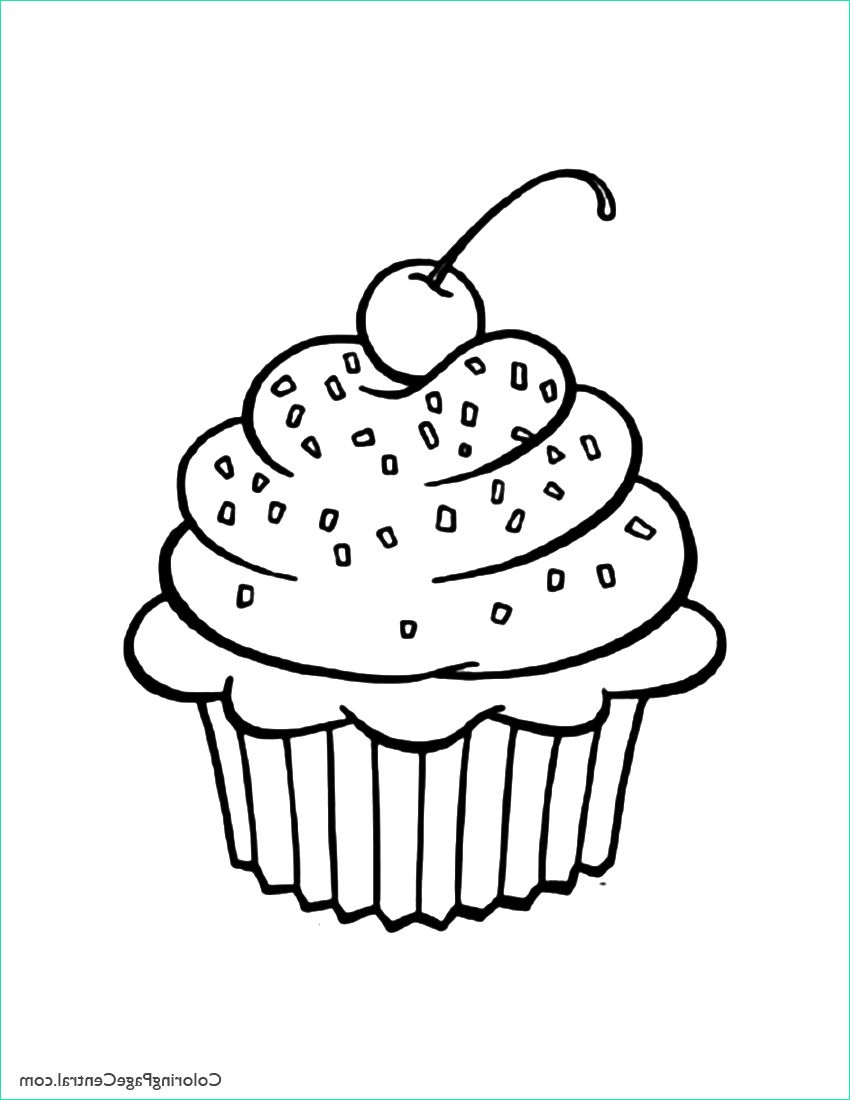 cupcake 01 coloring page