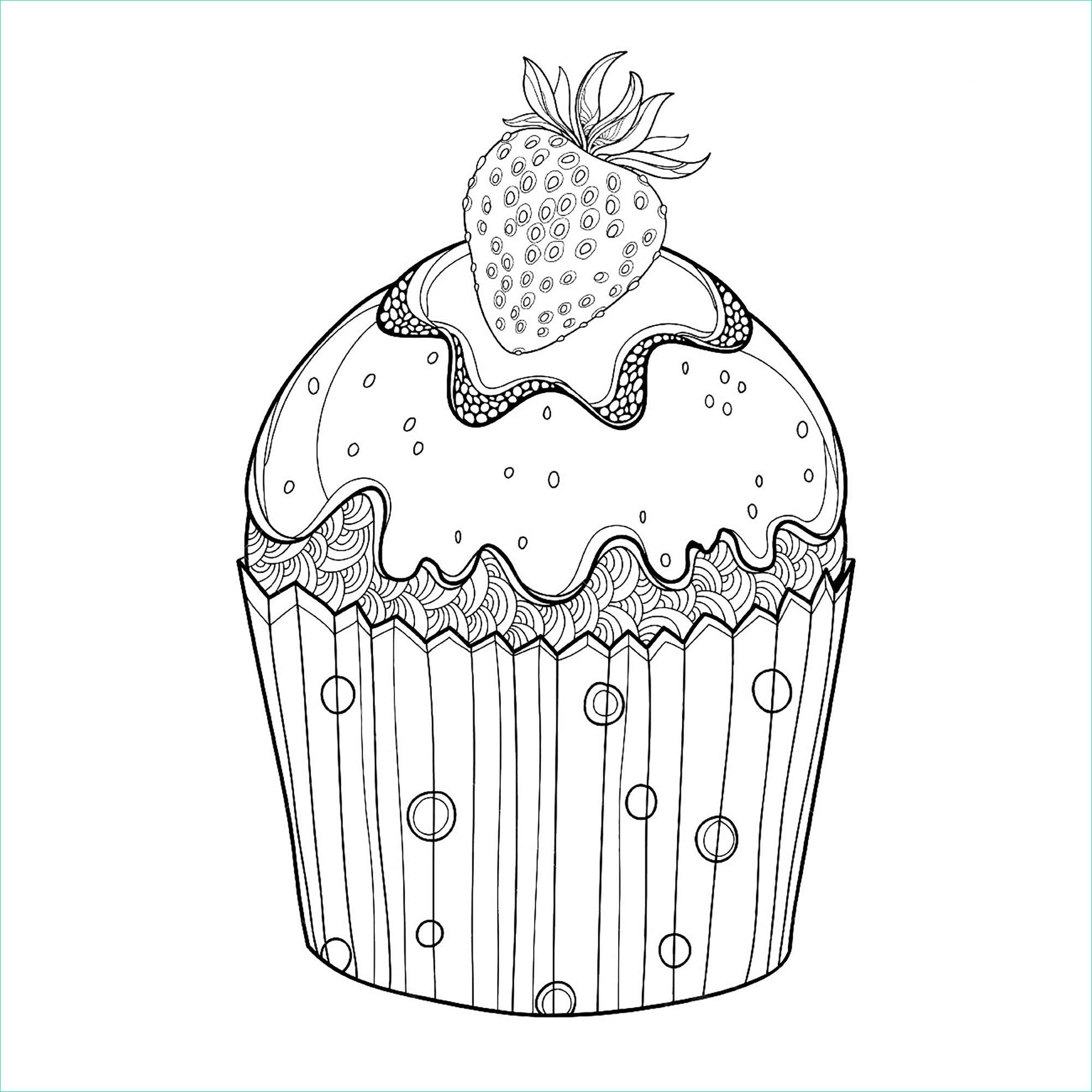 image=cupcakes et gateaux coloriage enfant cupcake fraise 1