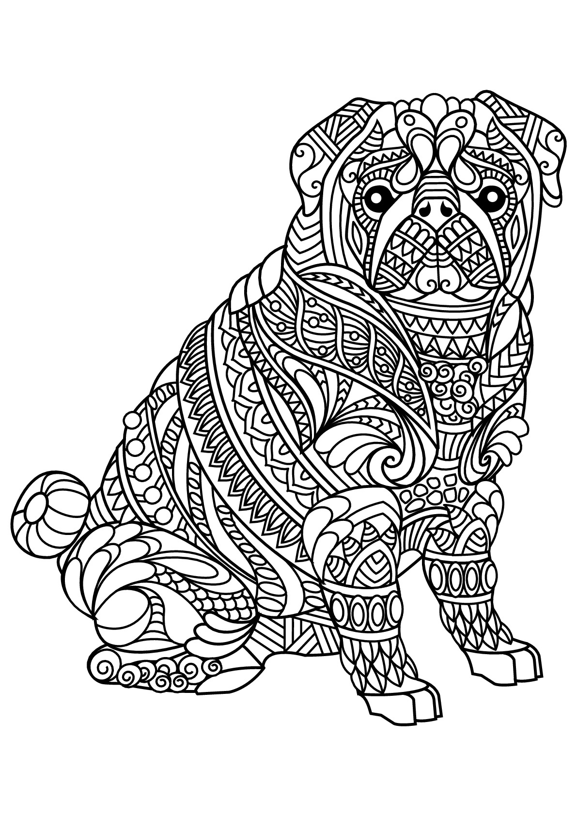 image=chiens coloriage livre gratuit chien bulldog 1