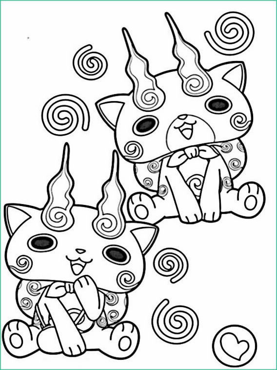 yo kai watch coloring pages pictures