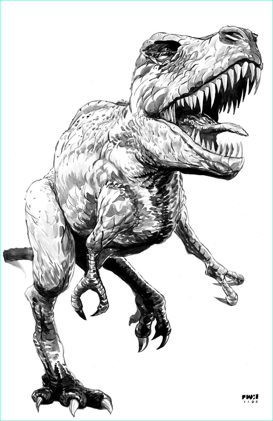 tag coloriage de tyrannosaurus rex
